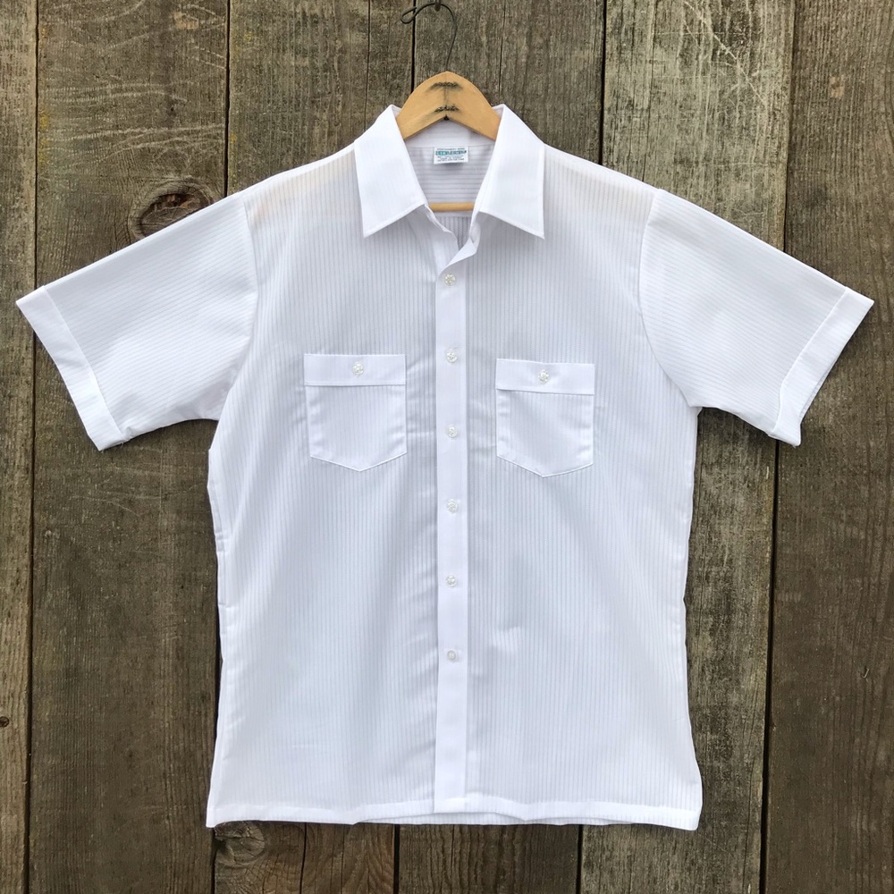 VTG 70s-80s Montgomery Ward Kool Knits Sheer Leisure Shirt Medium